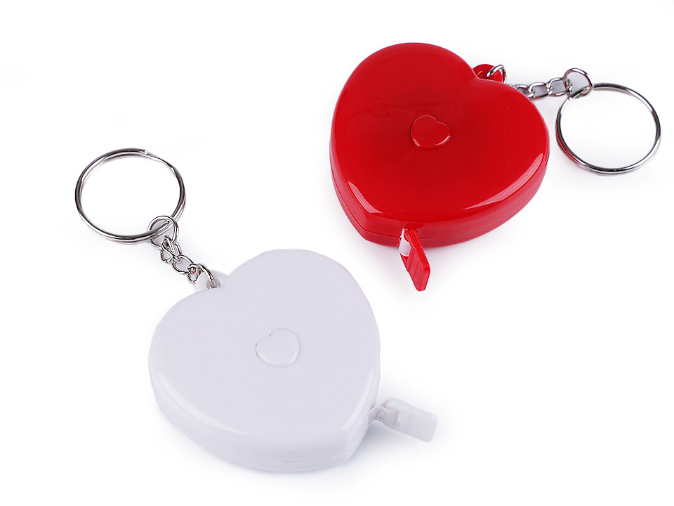 Ruletă breloc, lungime 150 cm - Alb (1 Bucată)