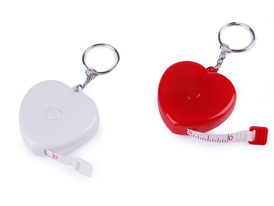 Ruletă breloc, lungime 150 cm - Alb (1 Bucată)