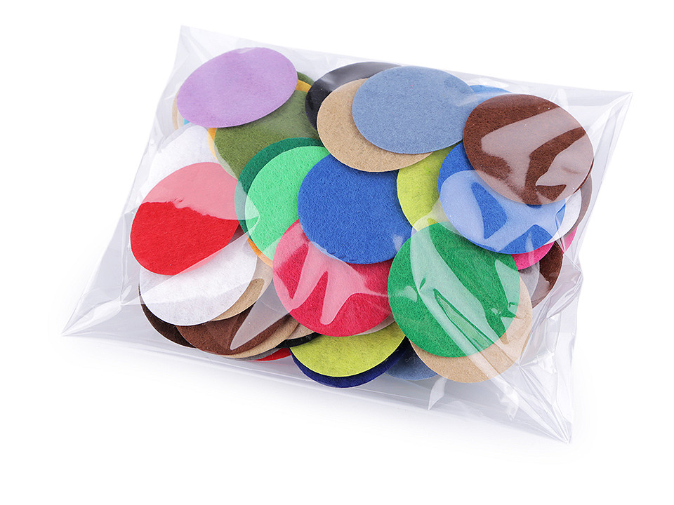 Rondele din fetru, ø4 cm - Mix (25 Bucăți)