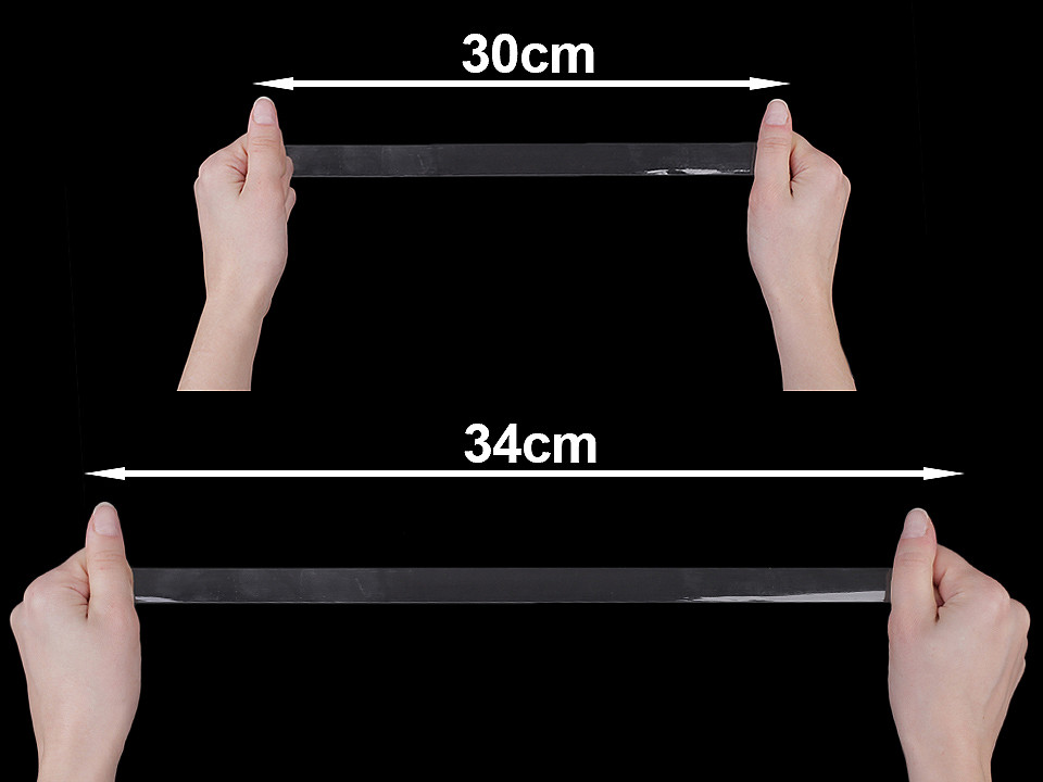 Elastic siliconic, lățime 20 mm - Transparent (200 Metri)