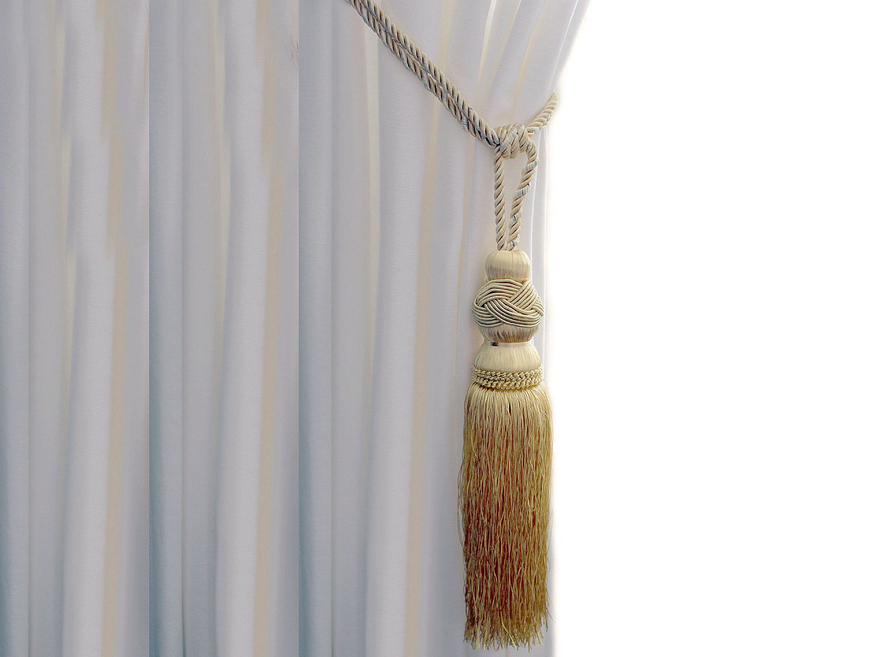 Ciucuri draperii - Crem deschis (2 Bucăți)