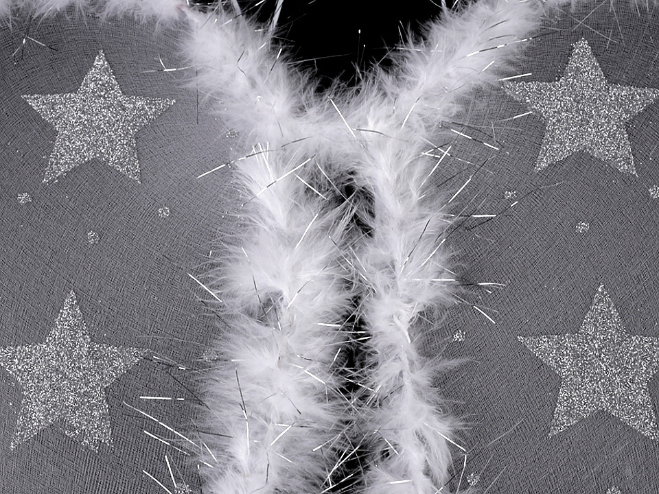 Aripi de înger cu steluțe - Alb (1 Bucată)