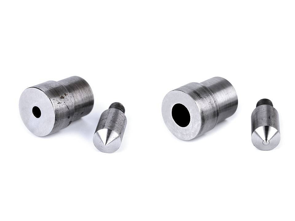 Matriță pentru găurit materiale textile ø5; 7; 8; 10 mm - Nichel (1 Set)