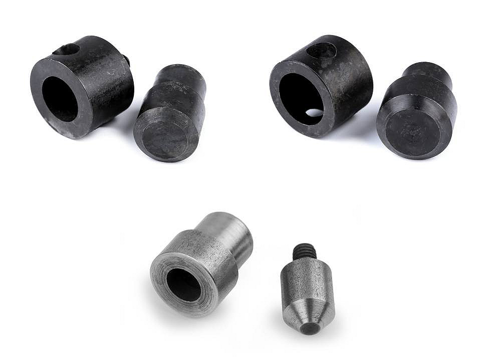 Matriță pentru găurit materiale textile, ø12; 18; 20 mm - Nichel (1 Set)