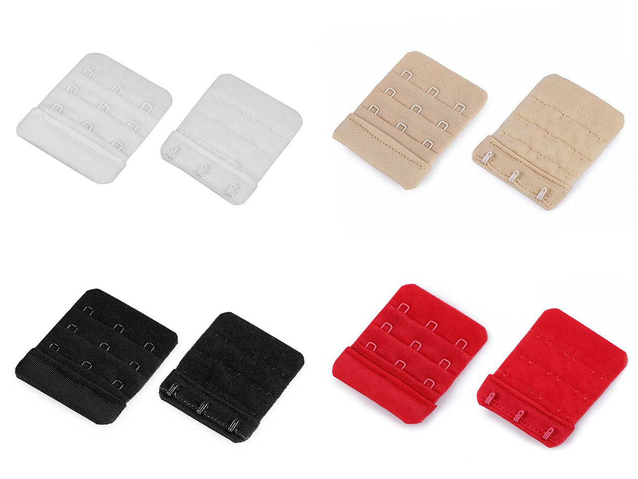 Extensie sutien, lățime 5 cm - Alb (10 Bucăți)