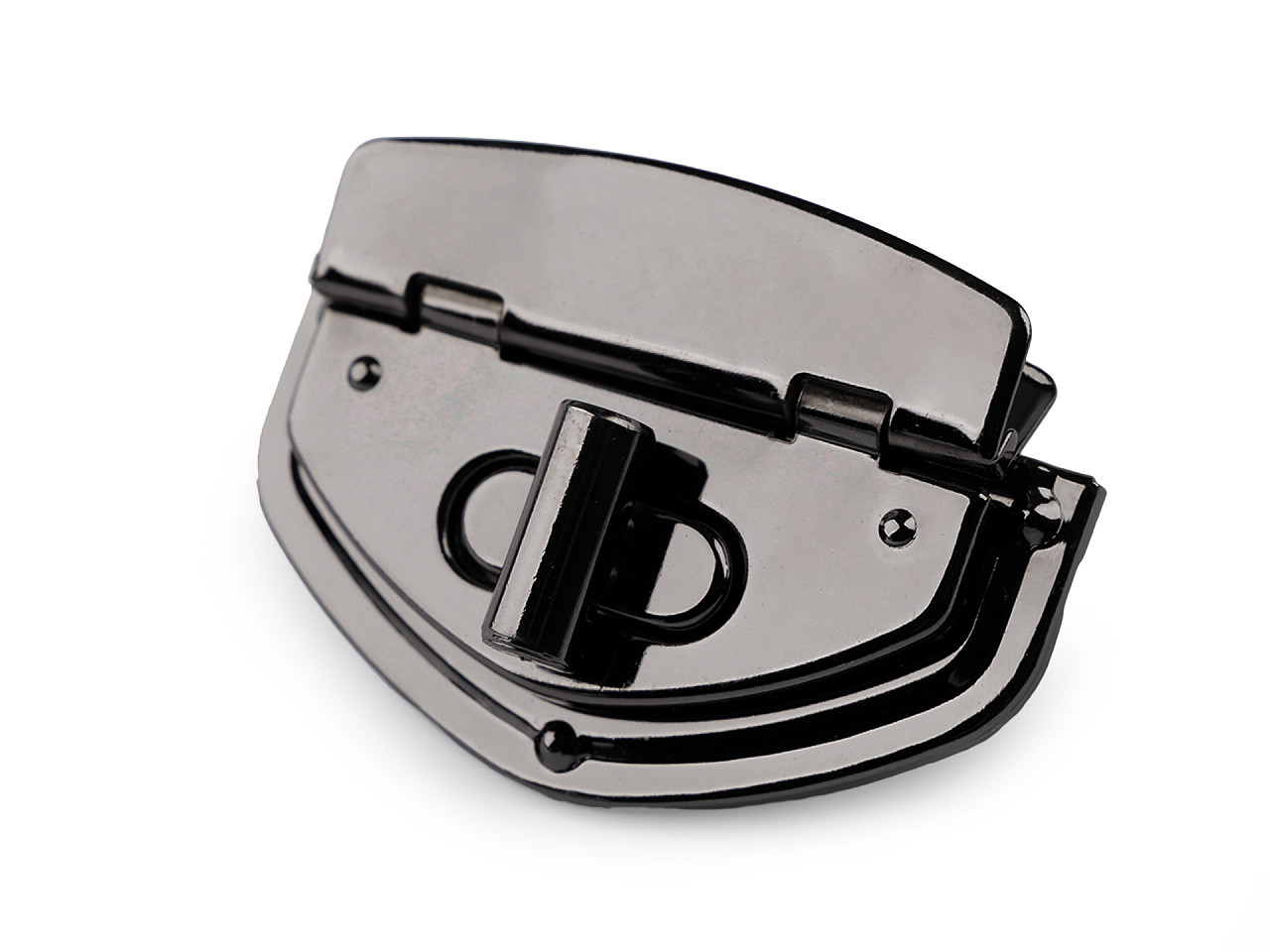 Închizătoare geantă / poșetă, 39x54 mm - Nichel negru (1 Set)