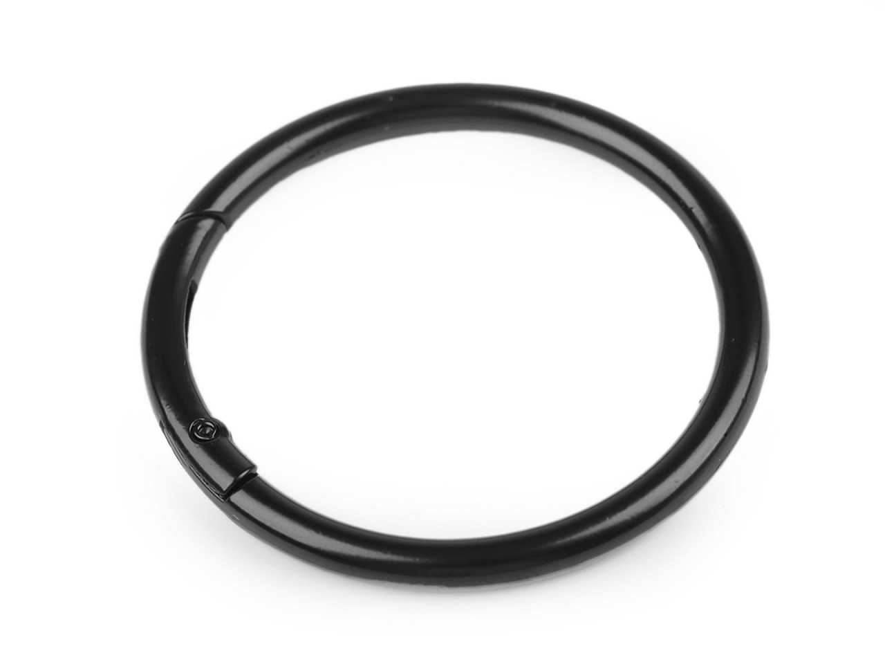Inel carabină, ø50 mm - Lac negru (1 Bucată) Inel carabină, ø50 mm - Lac negru (1 Bucată)
