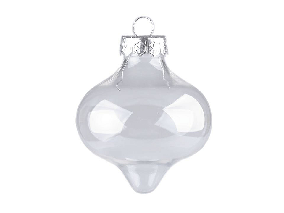 Globuri transparente decorabile, diverse forme - Transparent (24 Bucăți)
