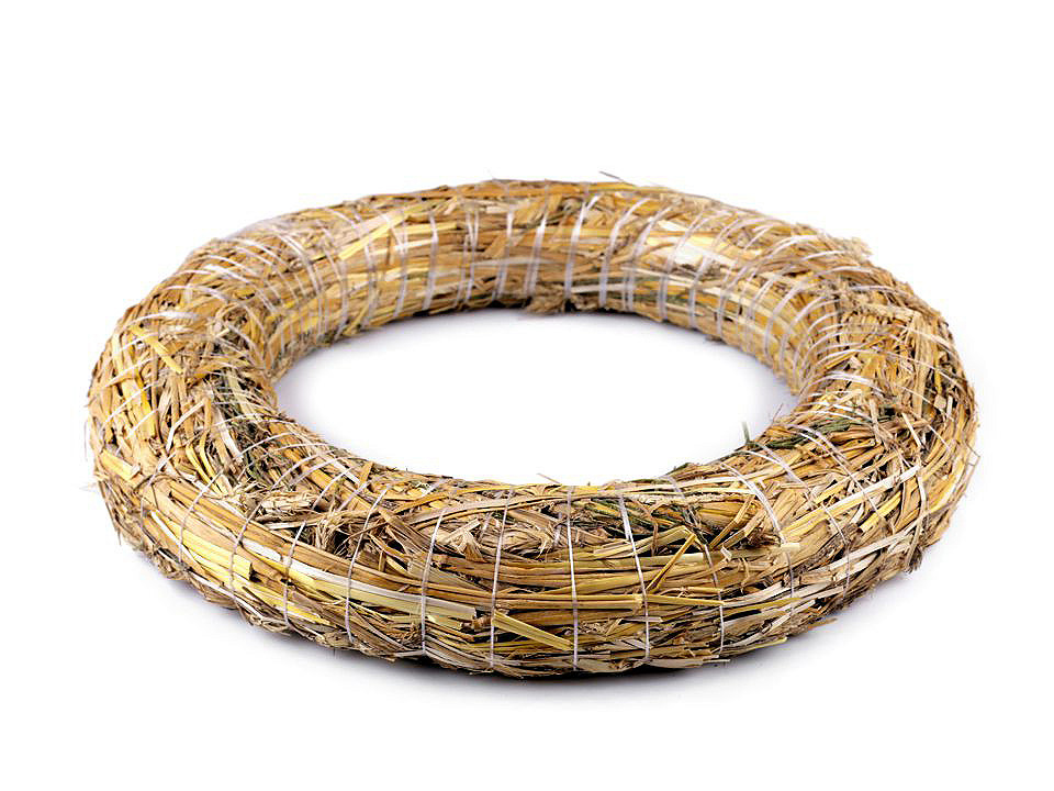 Coroniță din paie, ø35 cm - Natur (1 Bucată)