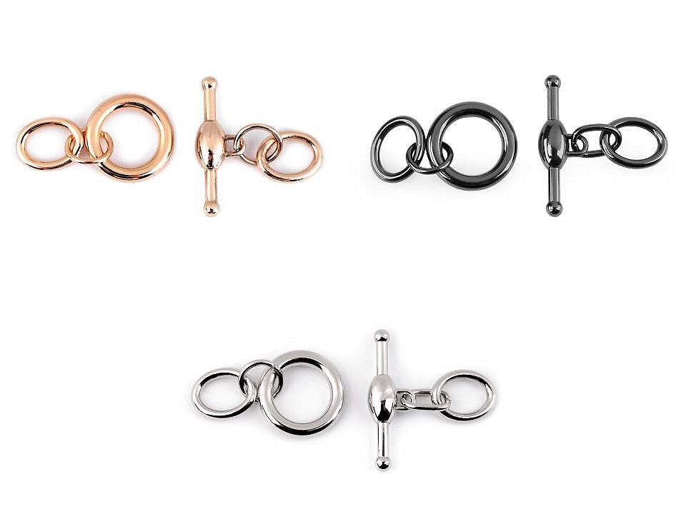 Închizătoare confecții toggle - Auriu rose (1 Pereche)