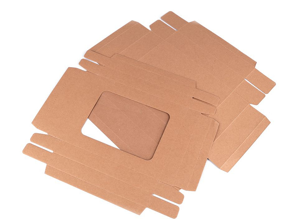 Cutie cu fereastră - Maro natural (5 Bucăți)