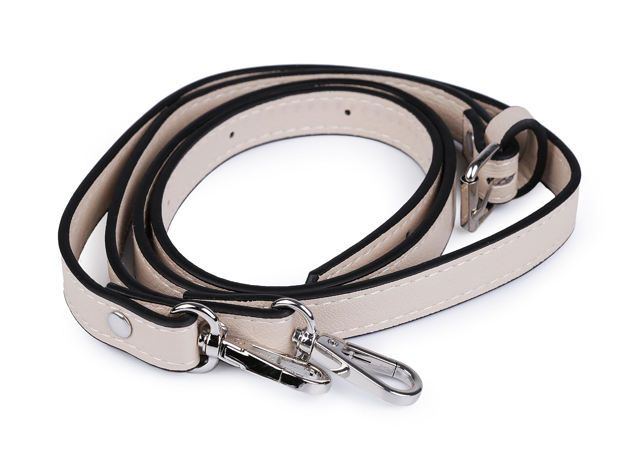 Toartă geantă cu carabină latime 1,5 cm - Argintiu (1 Bucată)