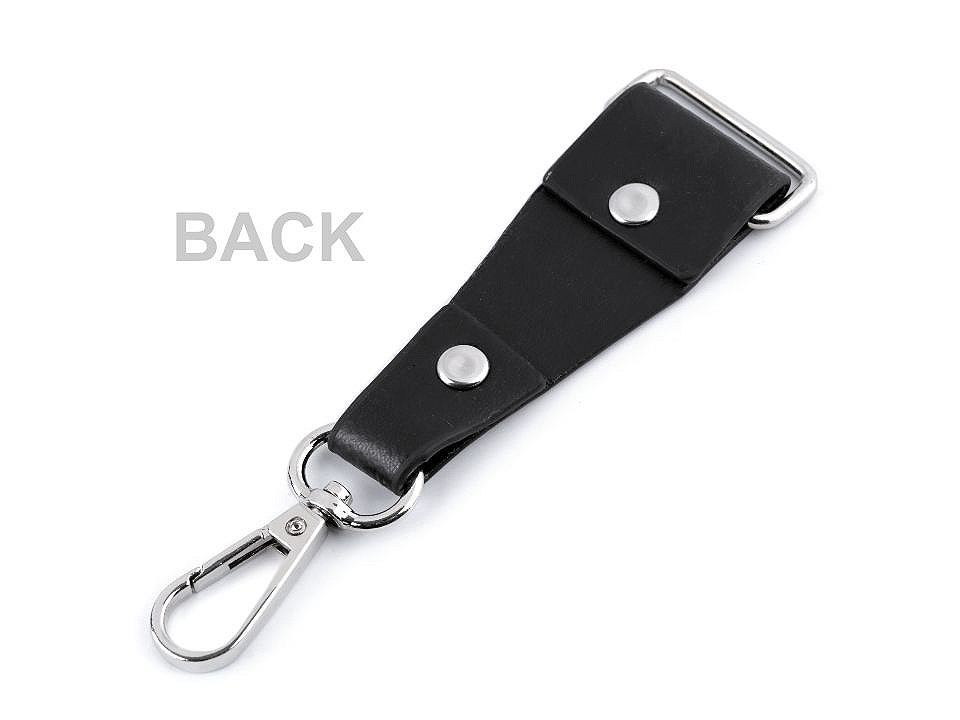 Breloc cu carabină - Negru (10 Bucăți)