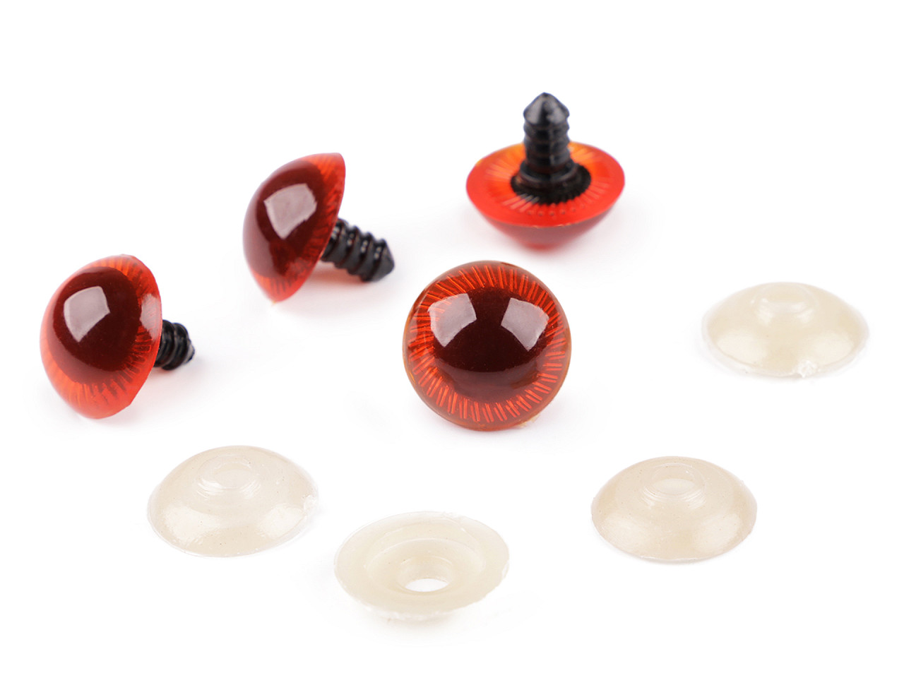 Ochi pentru jucării cu dispozitiv de siguranță, ø20 mm - Albastru delta (4 Seturi)