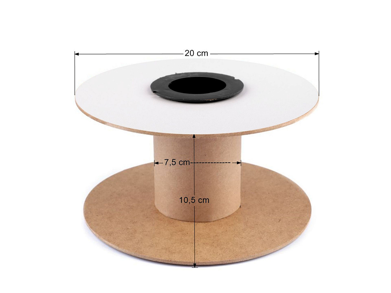 Bobină / mosor din carton, ø20 cm - Maro natural (1 Bucată) Bobină / mosor din carton, ø20 cm - Maro natural (1 Bucată)