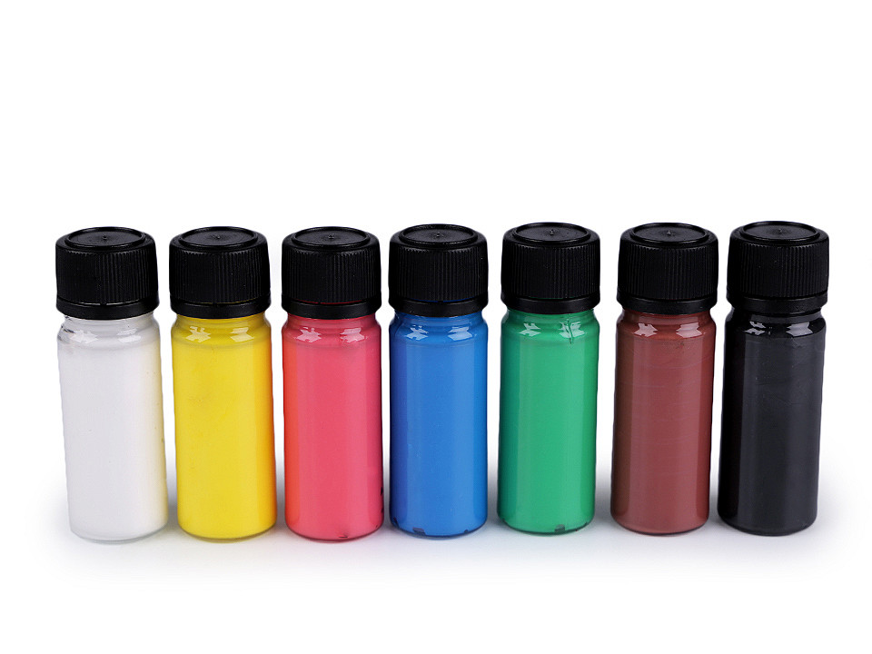 Set 7 culori pentru materiale textile art e miss, fluorescente - Mix nr. 2 (1 Set)