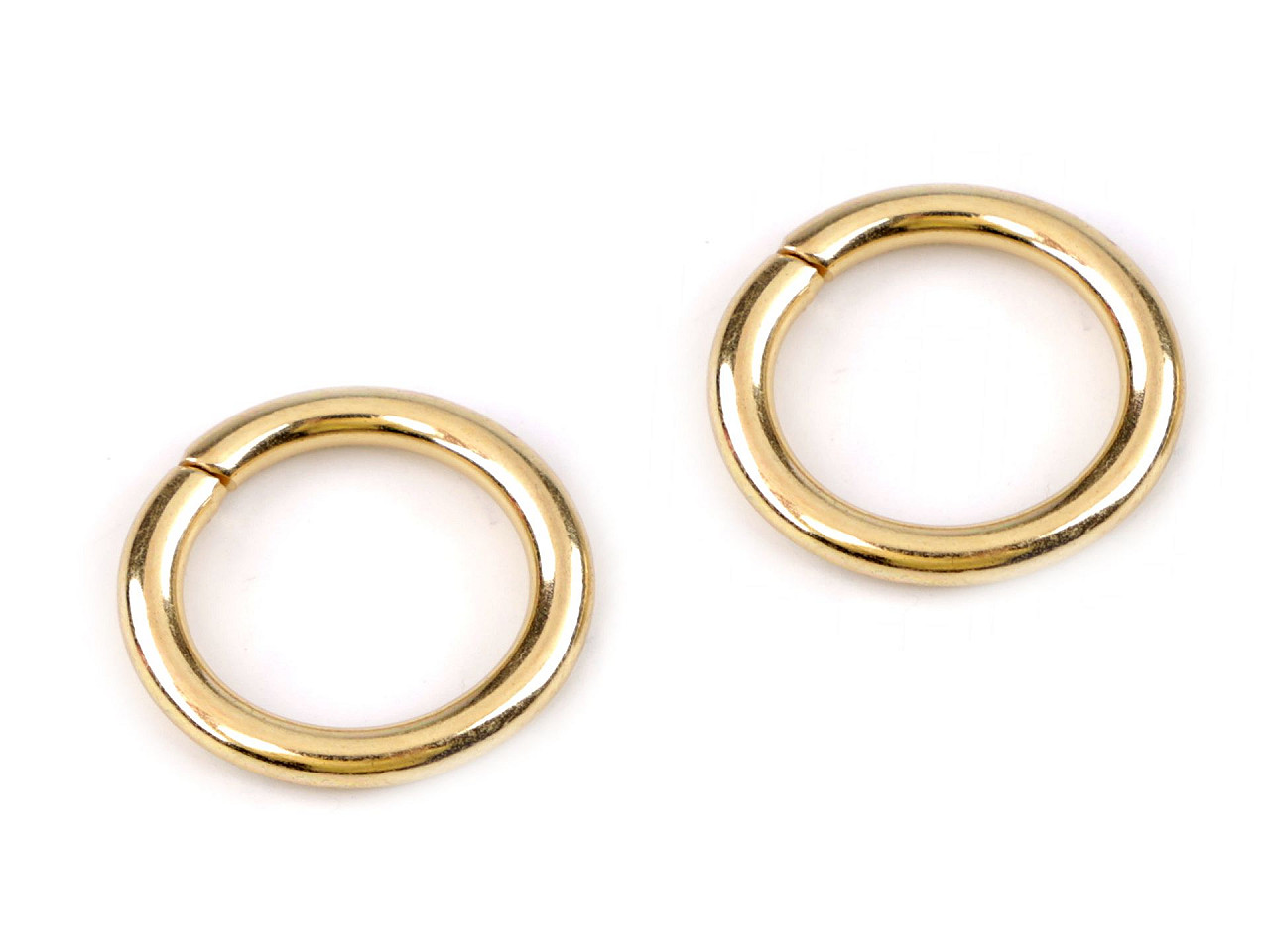 Inel metalic, ø15 mm - Auriu clasic (10 Bucăți)