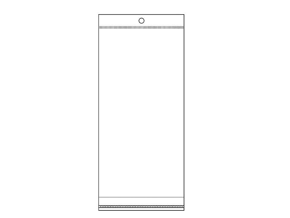 Pungi cu clapetă adezivă și agățătoare, 8x19,5 cm - Transparent (14600 Bucăți)