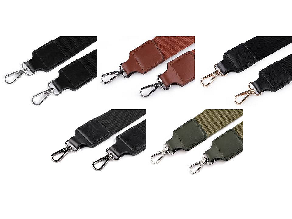 Curea textilă cu carabine pentru geantă latime 3,8 cm - Bej (1 Bucată)