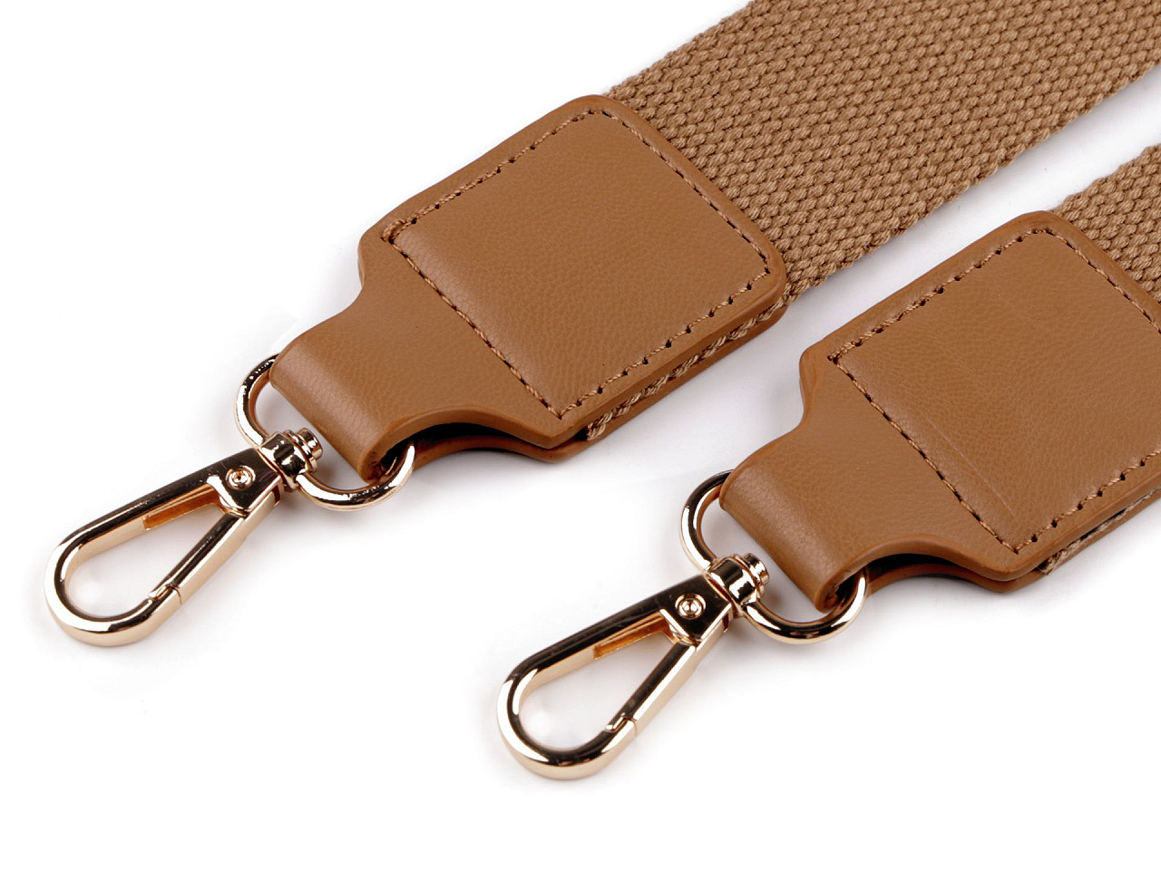 Curea textilă cu carabine pentru geantă latime 3,8 cm - Bej (1 Bucată)