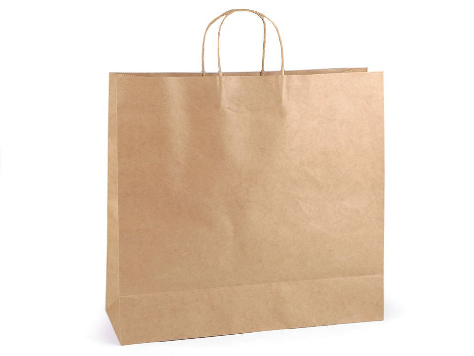 Sacoșă din hărtie, 40x43 cm - Maro natural (5 Bucăți)