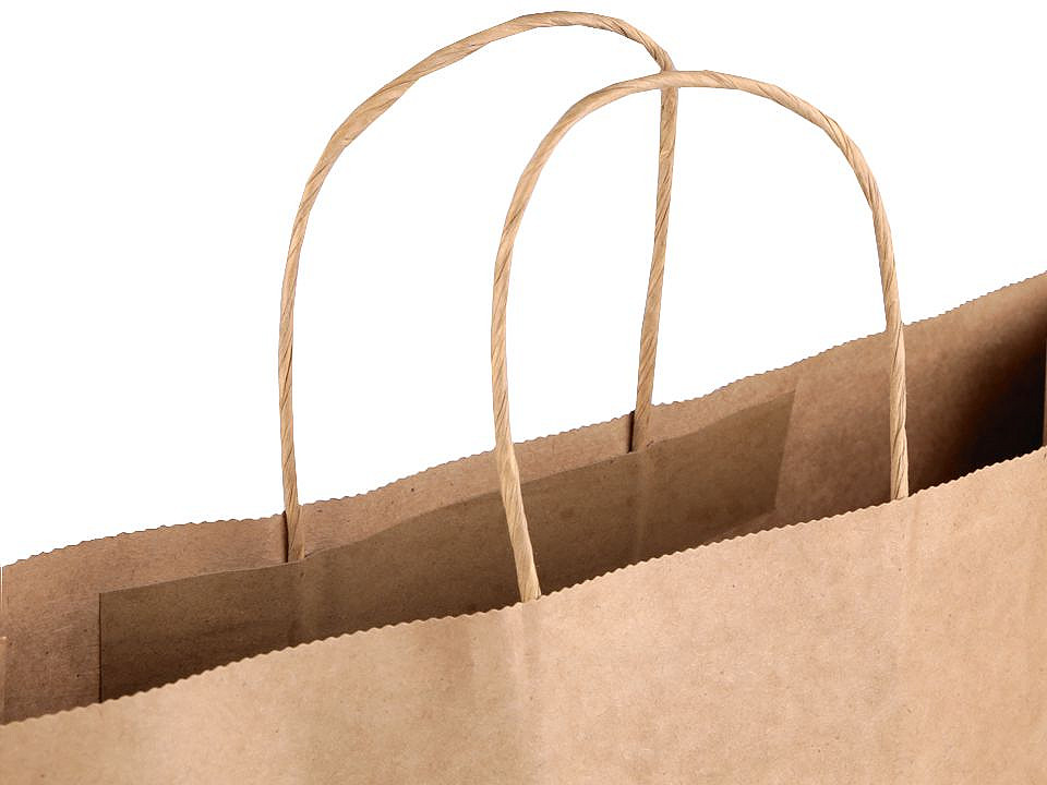 Sacoșă din hărtie, 40x43 cm - Maro natural (5 Bucăți)