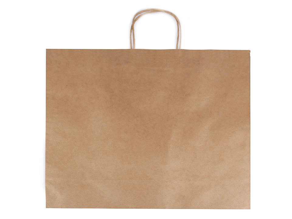 Sacoșă din hărtie, 40x43 cm - Maro natural (5 Bucăți)