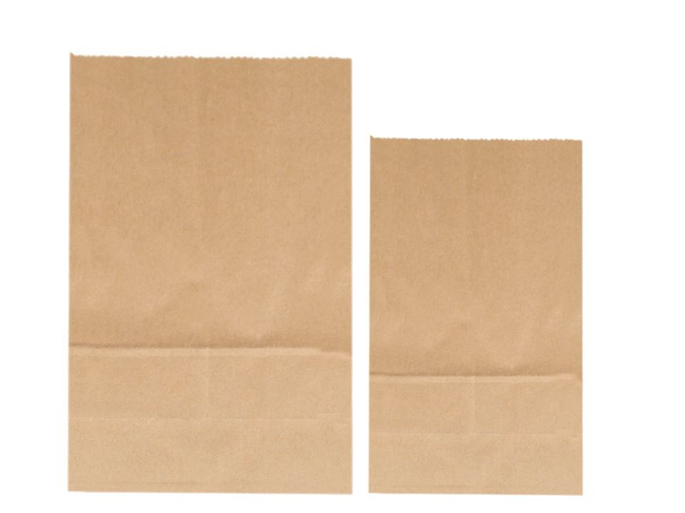 Pungi hârtie - Maro natural (50 Bucăți)