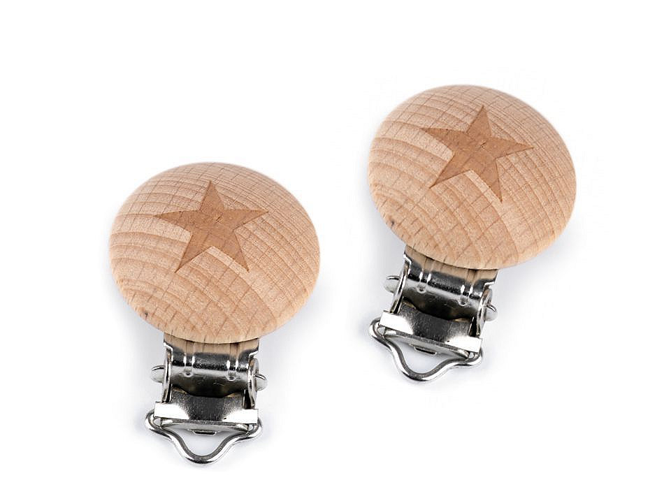 Clipsuri pentru copii, lățime 13 mm - Natur (10 Bucăți)