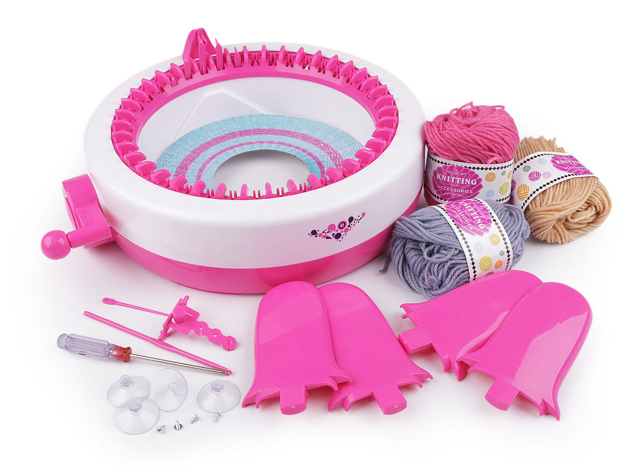 Mașină de tricotat mare - Alb (1 Set)