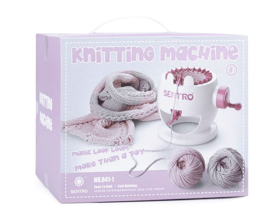 Mașină de tricotat medie - Alb (1 Set)