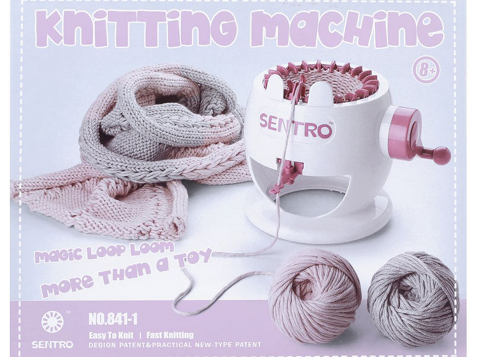 Mașină de tricotat medie - Alb (1 Set)