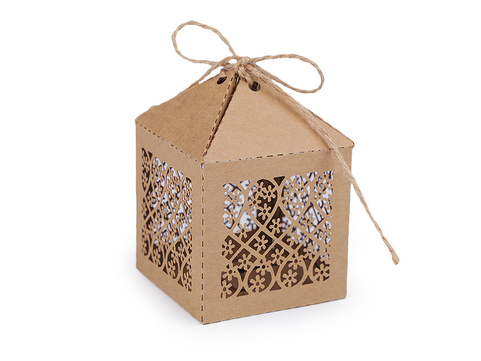 Cutie cadou / mărturii - Natural (50 Bucăți)