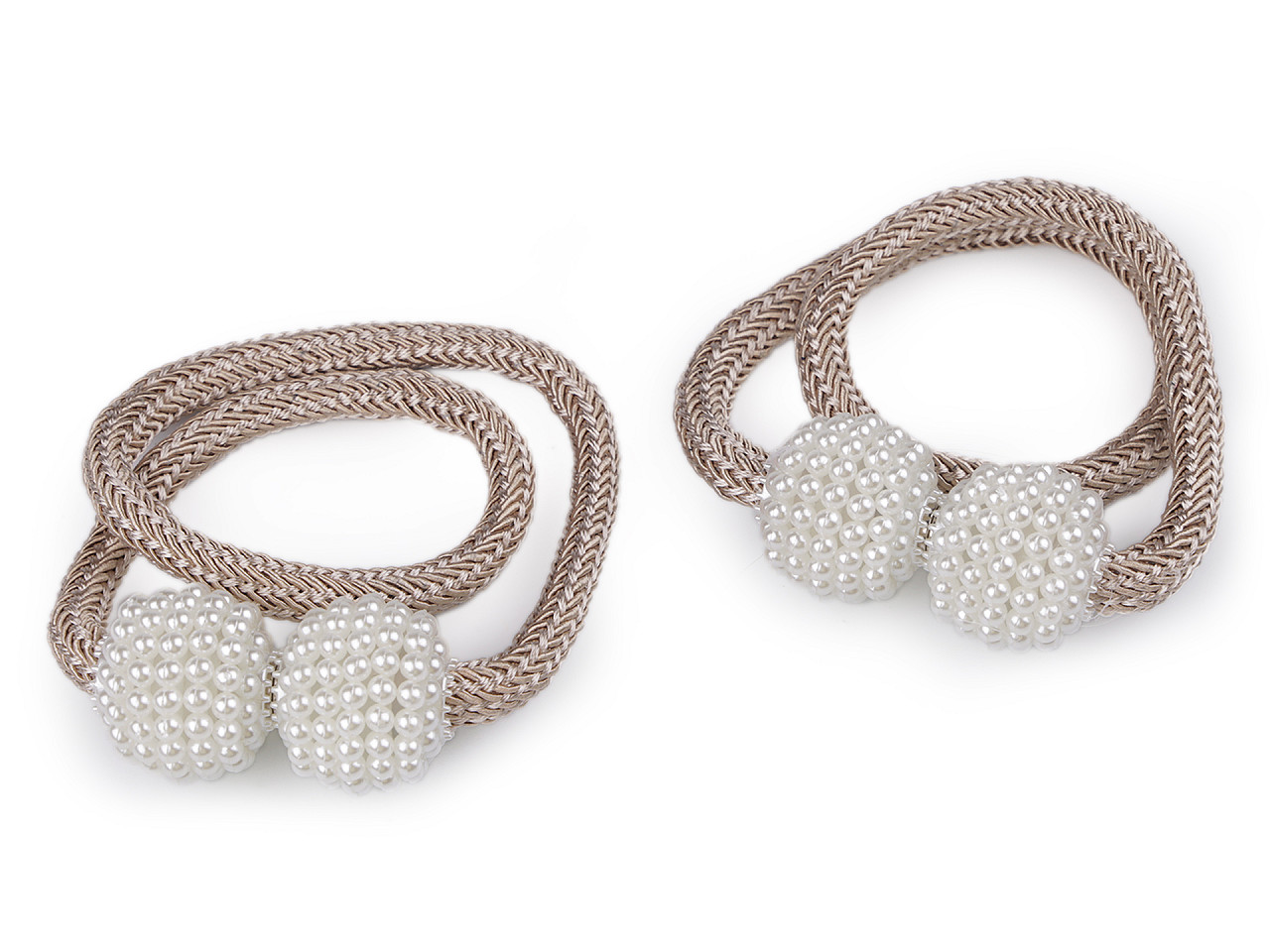 Magneți decorativi pentru perdele și draperii - Gri neutral (2 Bucăți)