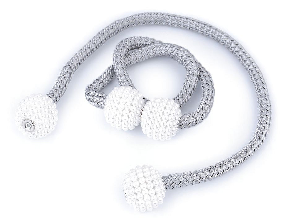 Magneți decorativi pentru perdele și draperii - Gri neutral (2 Bucăți)