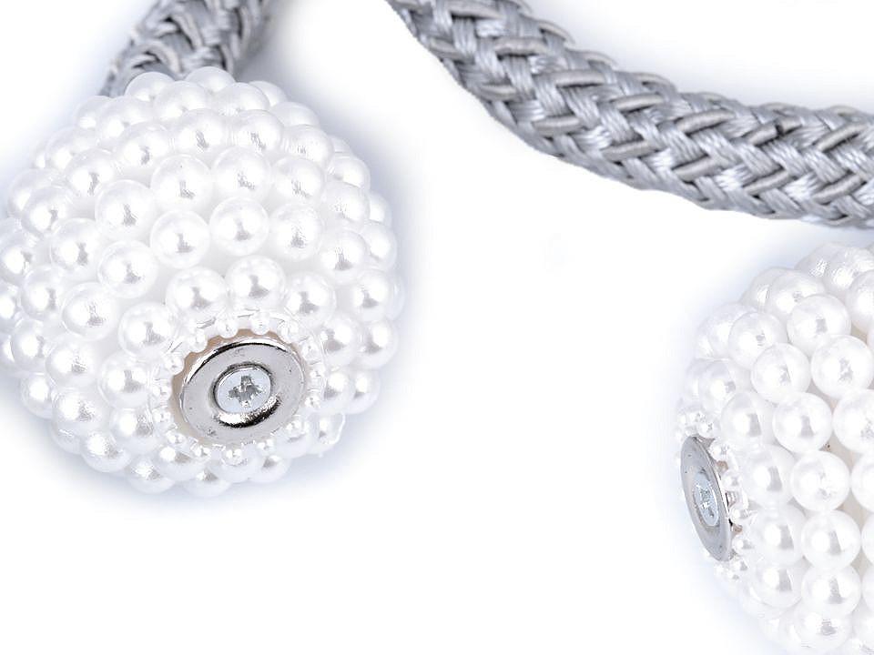 Magneți decorativi pentru perdele și draperii - Gri neutral (2 Bucăți)