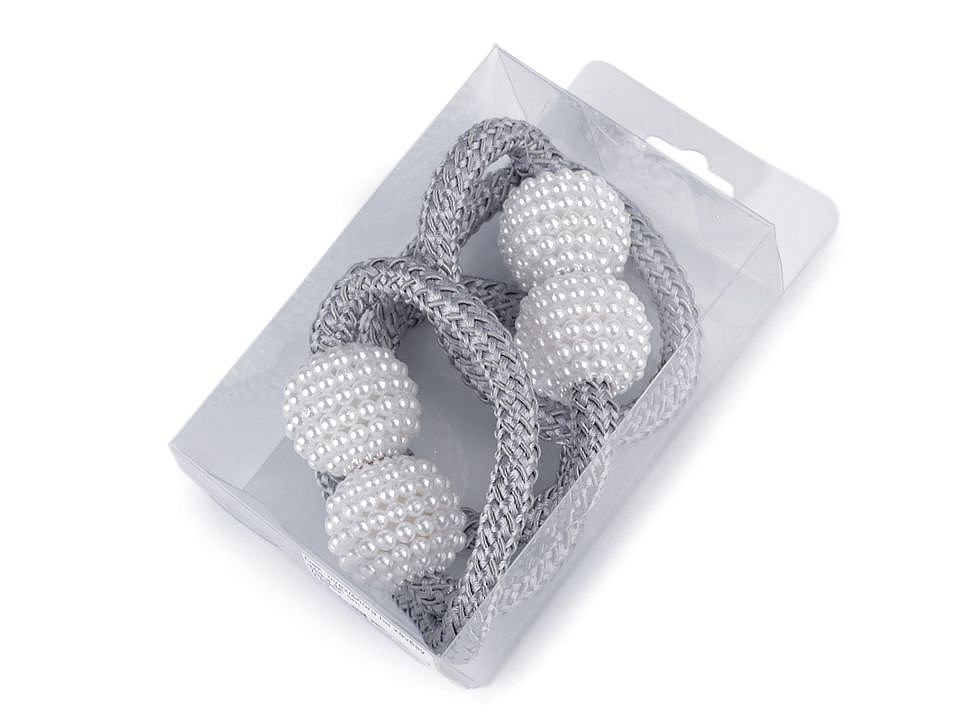 Magneți decorativi pentru perdele și draperii - Gri neutral (2 Bucăți)