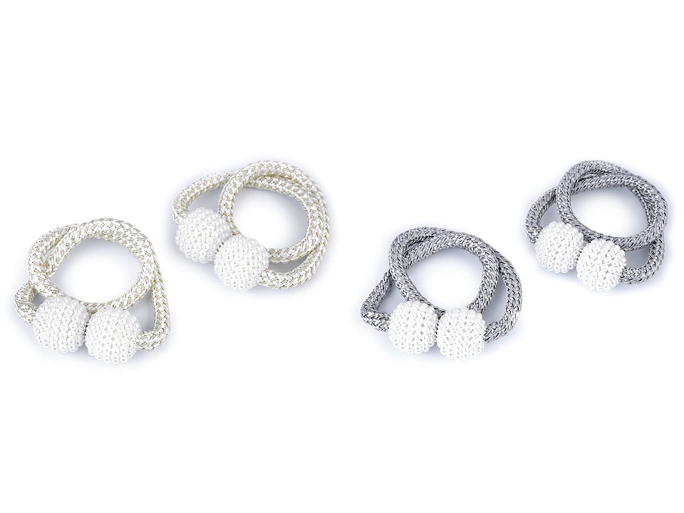 Magneți decorativi pentru perdele și draperii - Gri neutral (2 Bucăți)