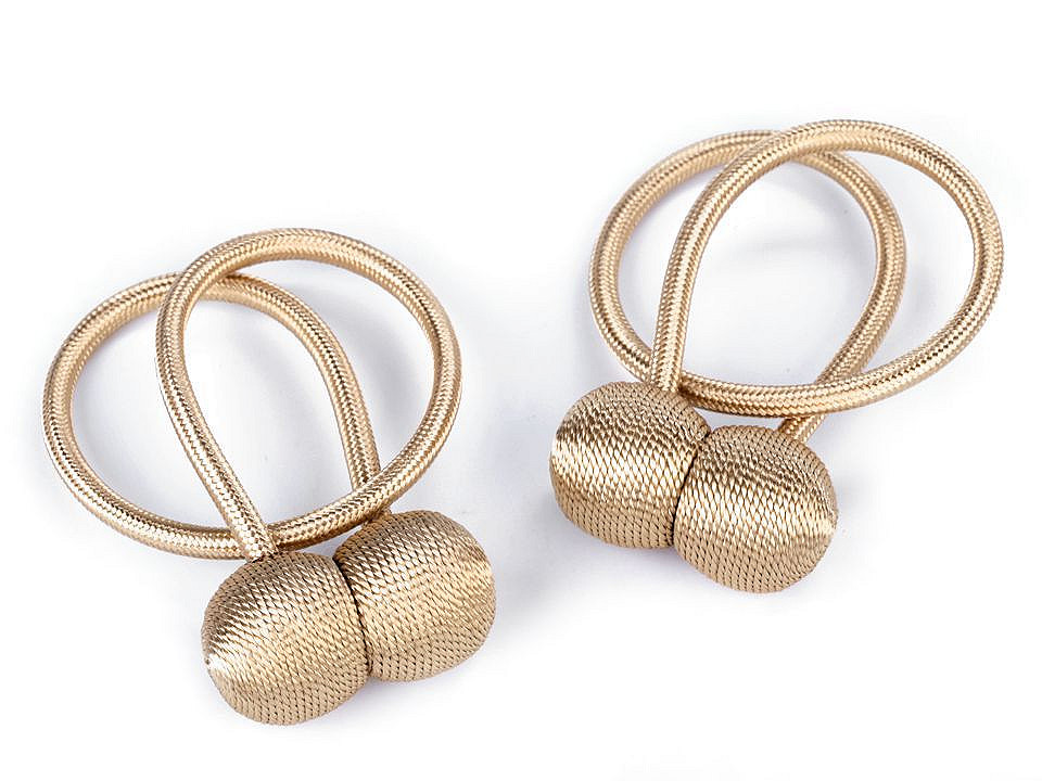 Magneți decorativi pentru perdele și draperii - Auriu deschis (2 Bucăți)