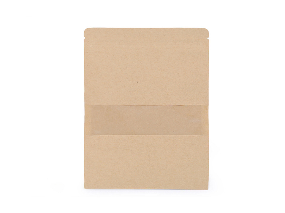 Pungi cu fermoar ziplock resigilabile, 14x20 cm - Natural mediu (50 Bucăți)