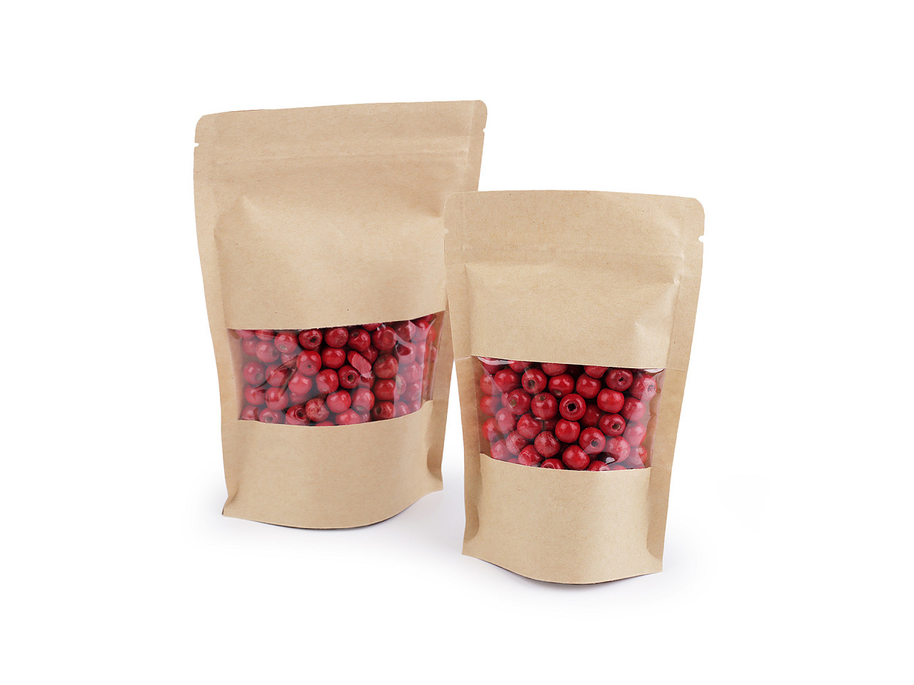 Pungi cu fermoar ziplock resigilabile - Natural mediu (10 Bucăți)