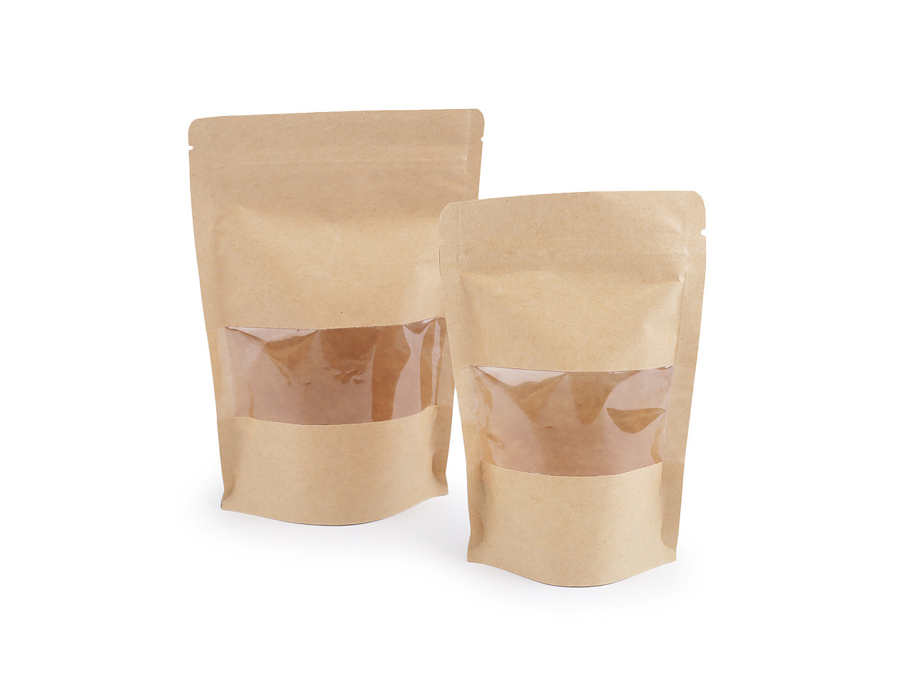 Pungi cu fermoar ziplock resigilabile - Natural mediu (10 Bucăți)