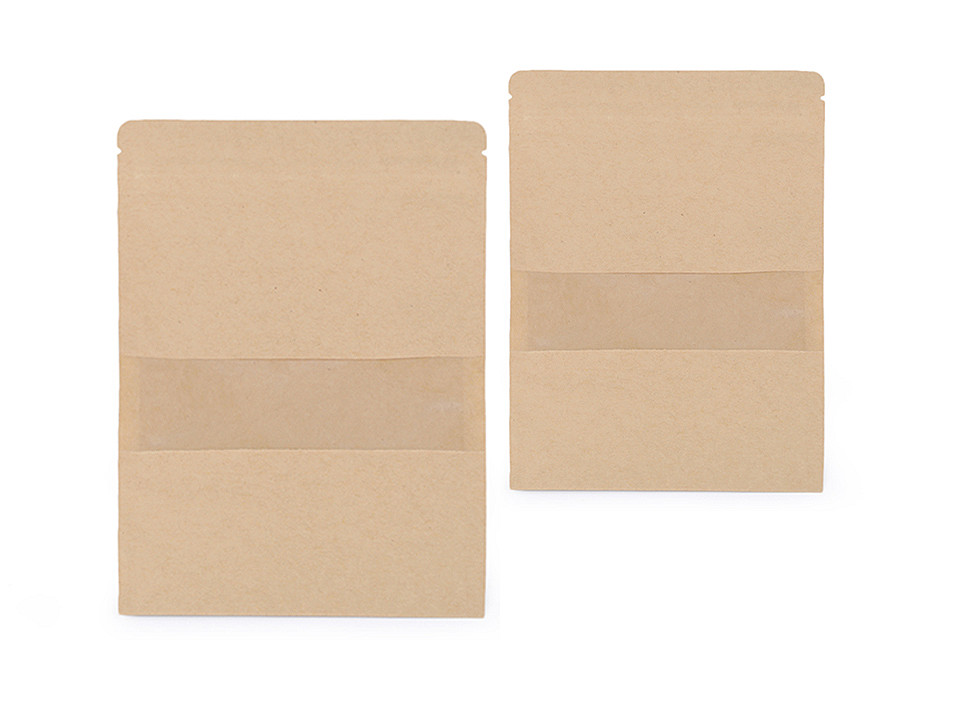 Pungi cu fermoar ziplock resigilabile - Natural mediu (10 Bucăți)