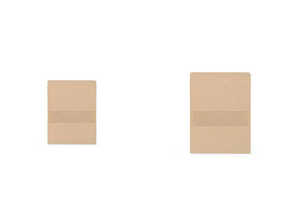 Pungi cu fermoar ziplock resigilabile - Natural mediu (10 Bucăți)