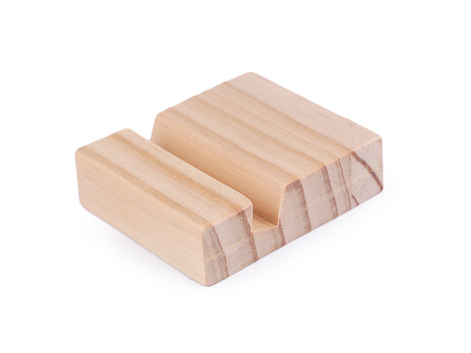 Suport din lemn pentru cercuri, 6x7 cm - Natural deschis (1 Bucată)