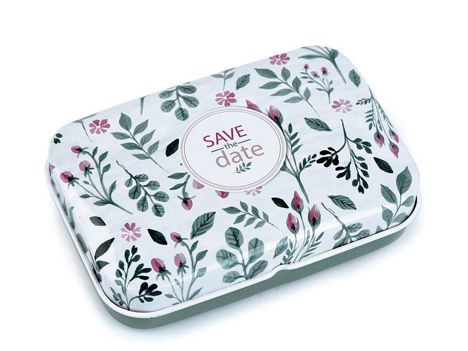 Cutie metalică cu capac - Roz antic deschis (1 Bucată) Cutie metalică cu capac - Roz antic deschis (1 Bucată)