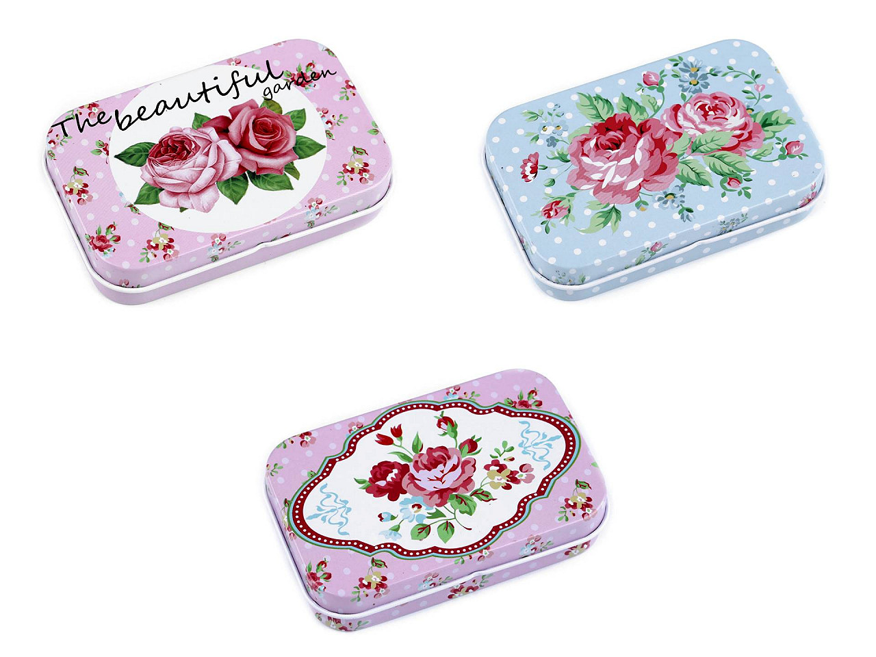 Cutie metalică cu capac - Roz antic deschis (1 Bucată) Cutie metalică cu capac - Roz antic deschis (1 Bucată)