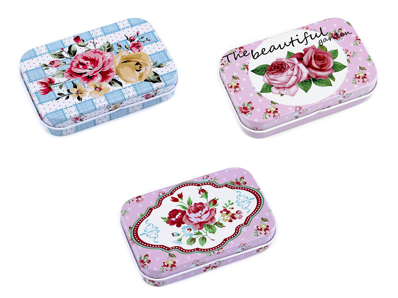 Cutie metalică cu capac - Roz antic deschis (1 Bucată) Cutie metalică cu capac - Roz antic deschis (1 Bucată)