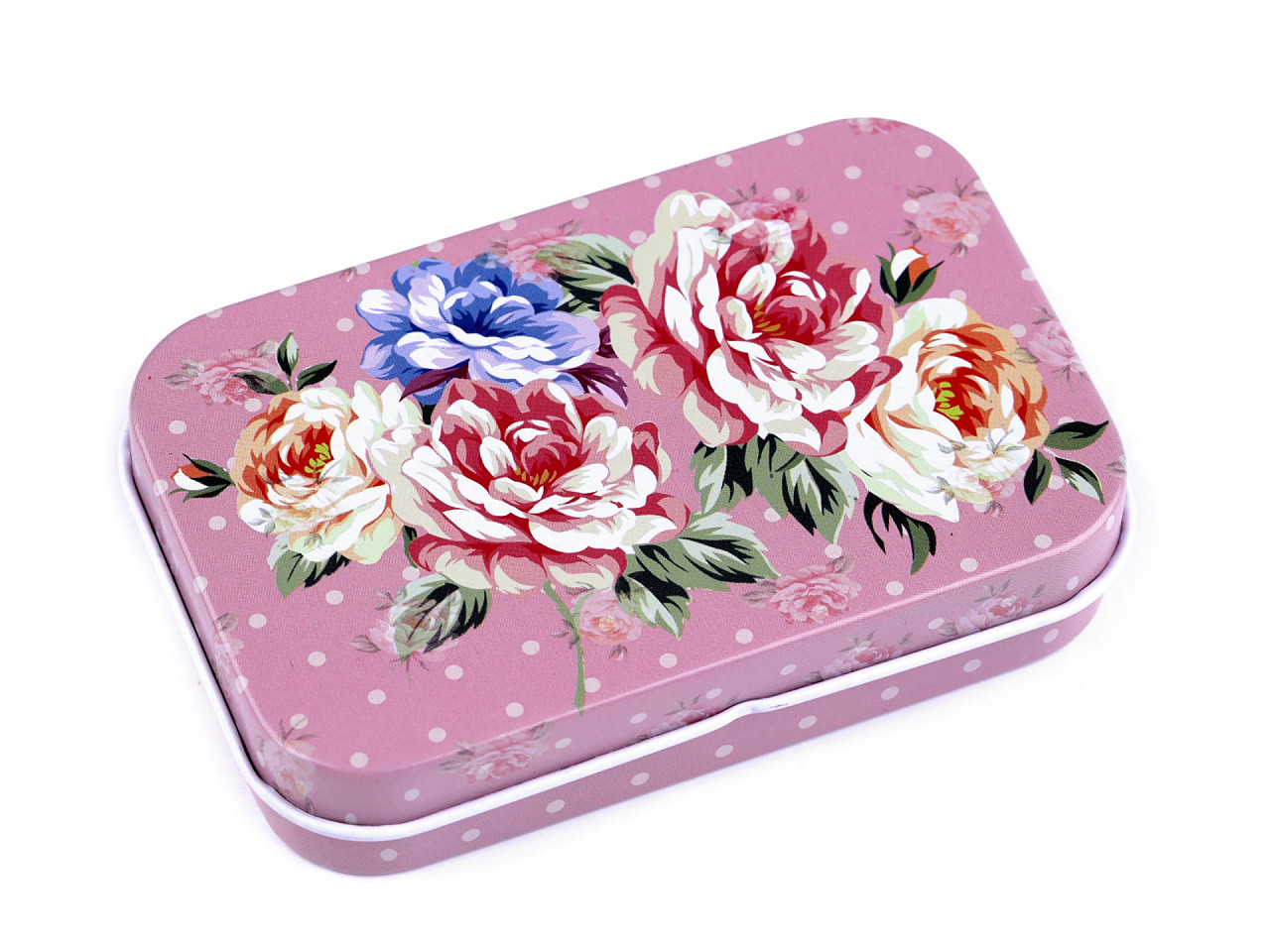 Cutie metalică cu capac - Roz antic deschis (1 Bucată) Cutie metalică cu capac - Roz antic deschis (1 Bucată)