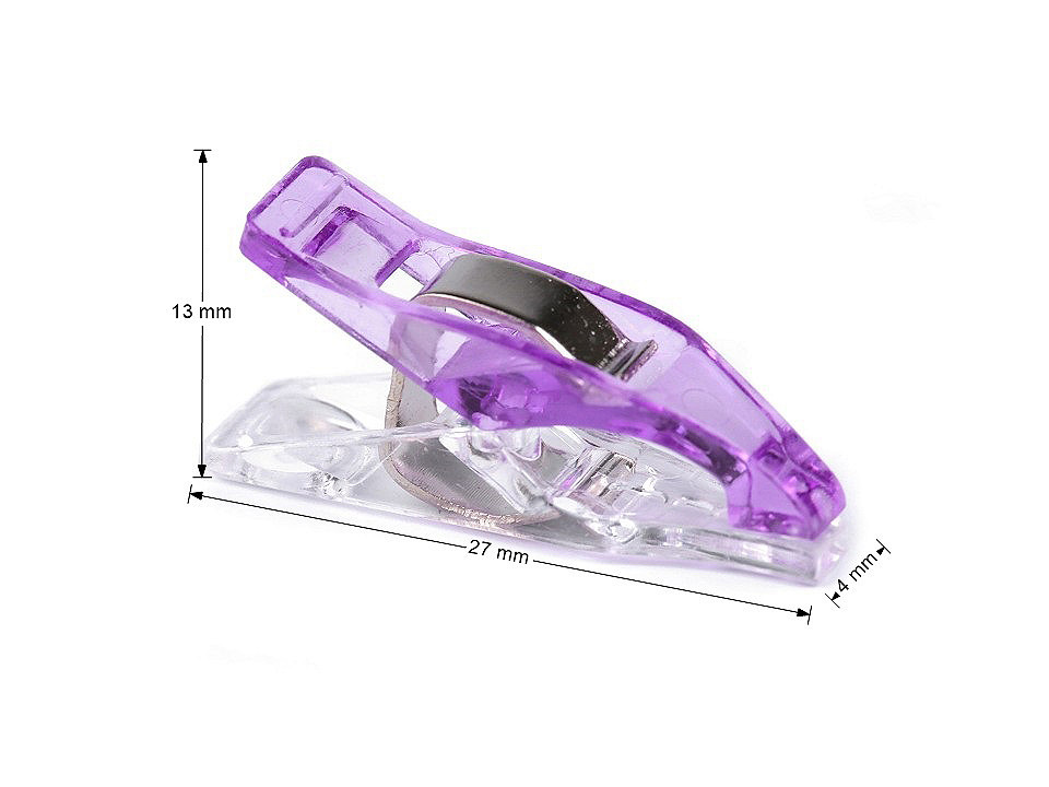 Clipsuri fixare materiale textile, 4x27 mm - Mix aleatoriu de variante (50 Bucăți)